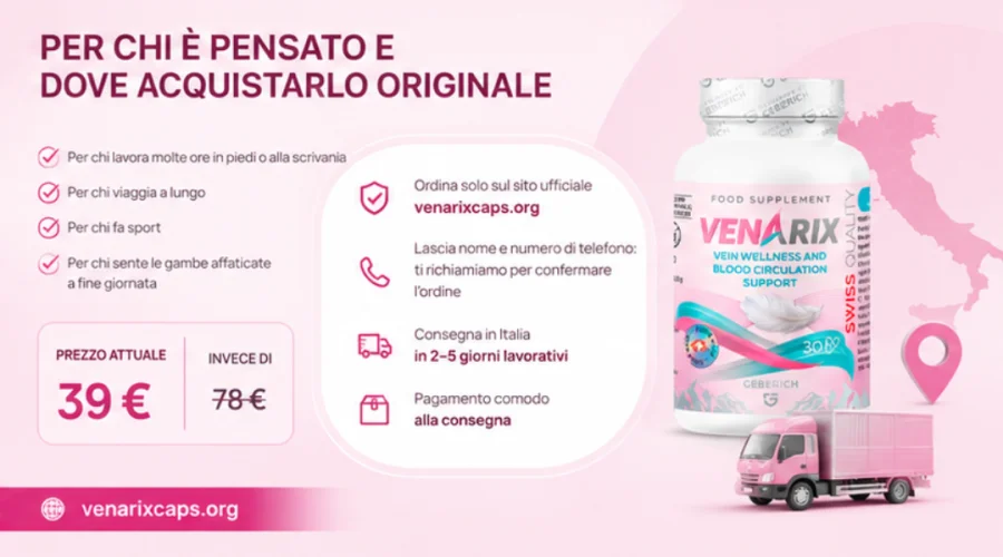 Venarix — integratore per gambe pesanti e microcircolo